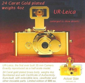 Ur Leica. Złota replika z 1993 roku.
